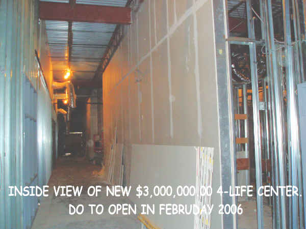 Interior work on the new 4-Life building