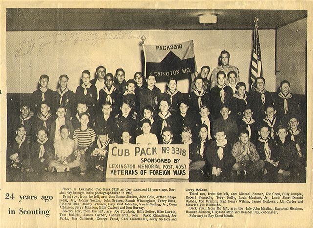 Photo of Cub Scout Pack 3318 in 1948